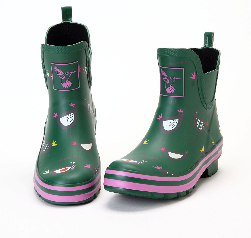 Evercreatures Chicken Meadow Ankle Wellies - anydaydirect