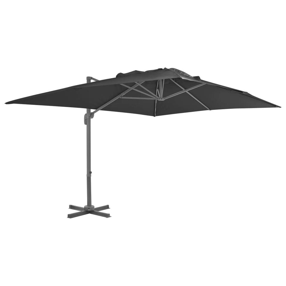 vidaXL Cantilever Umbrella with Aluminium Pole 400x300 cm Anthracite - anydaydirect