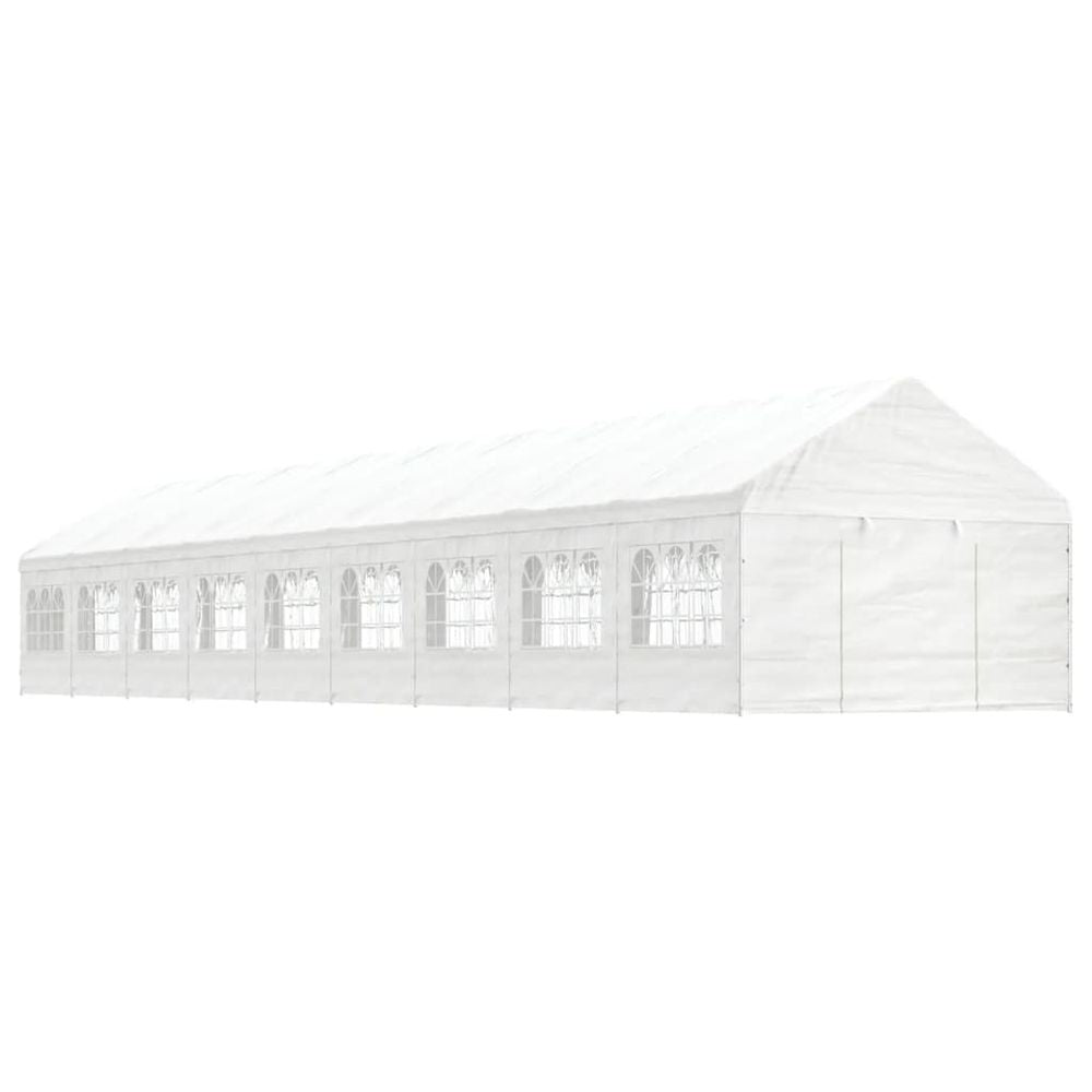 vidaXL Gazebo with Roof White 20.07x4.08x3.22 m Polyethylene - anydaydirect