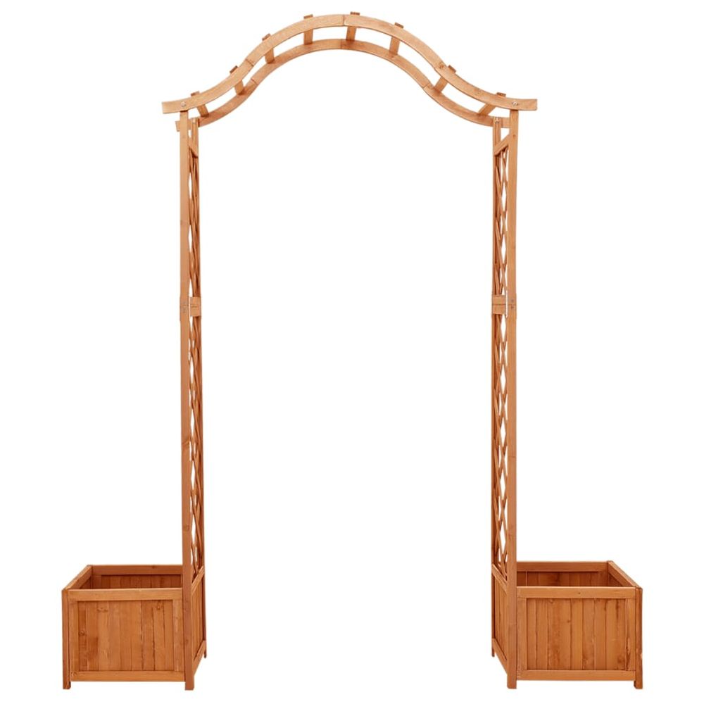 Garden Pergola with Planter Solid Firwood - anydaydirect