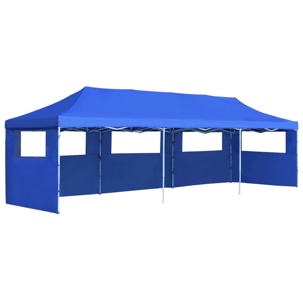 Folding Pop-up Party Tent with 5 Sidewalls 3x9 m Cream - anydaydirect