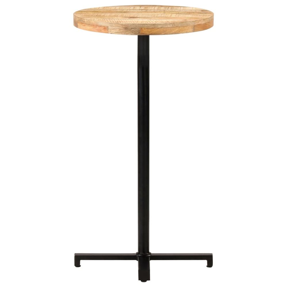 vidaXL Bar Table Round Ø60x110 cm Rough Mango Wood - anydaydirect