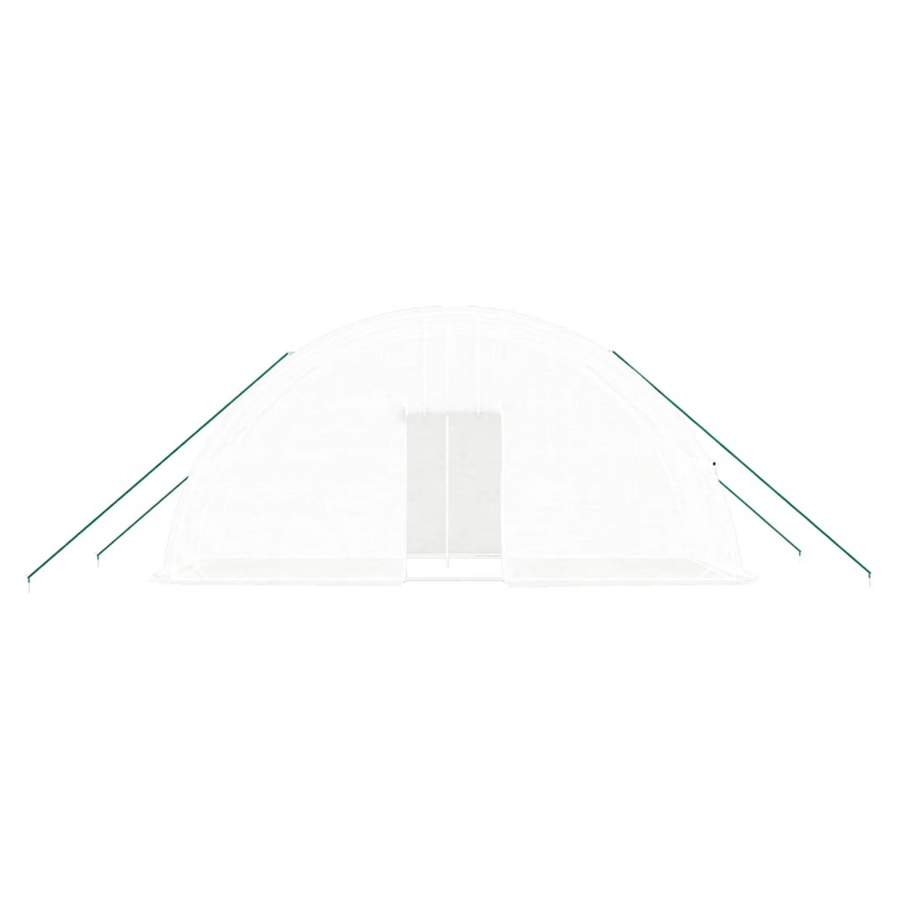 vidaXL Greenhouse with Steel Frame White 12 m² 6x2x2.85 m - anydaydirect