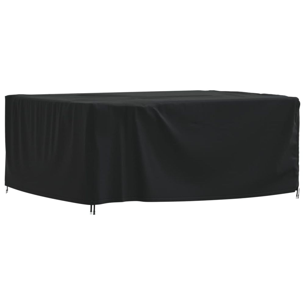 vidaXL Garden Furniture Cover Black 200x165x80 cm 420D Oxford - anydaydirect