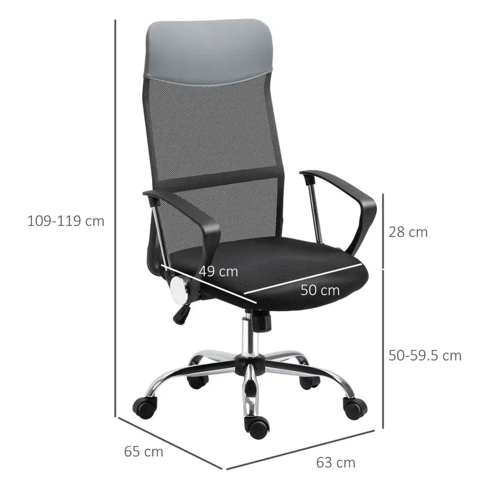 Executive Office Chair High Back Mesh Chair Seat Office Desk Chairs, Black - anydaydirect