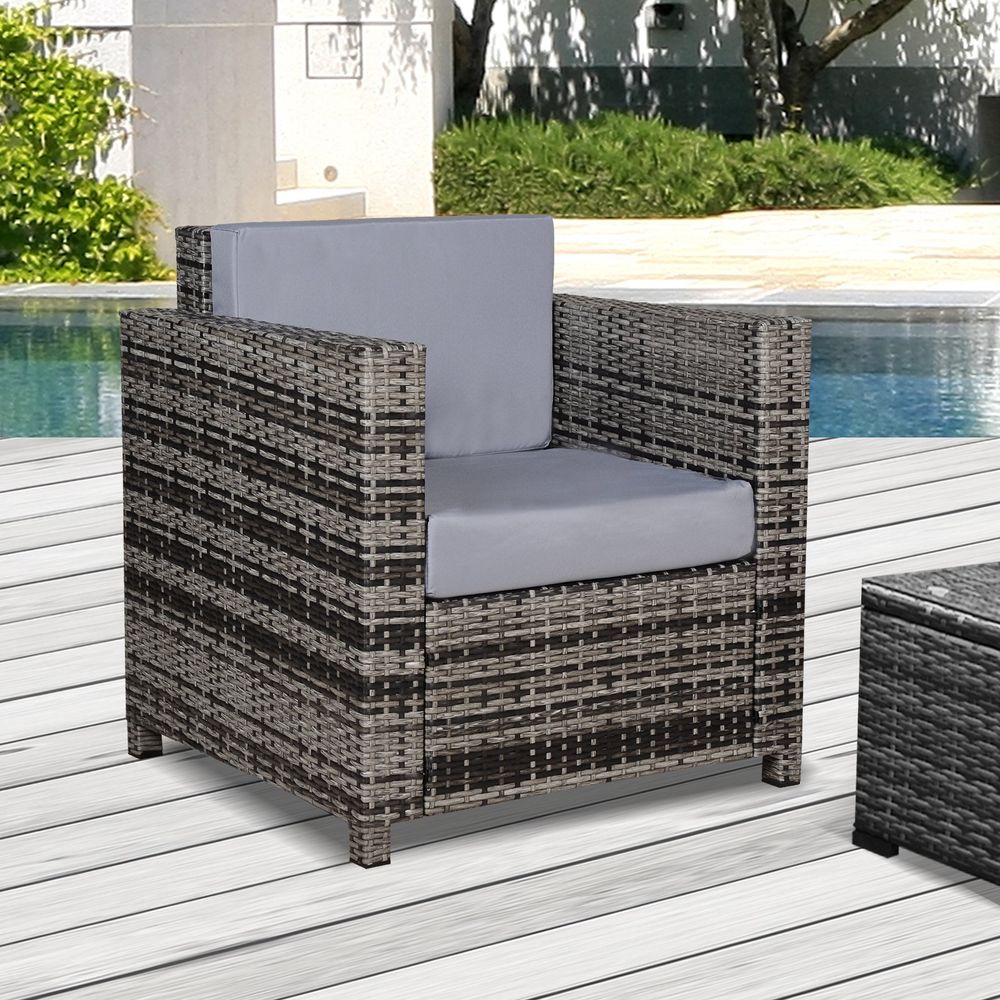 Rattan Outdoor Garden Single Sofa Armchair - anydaydirect