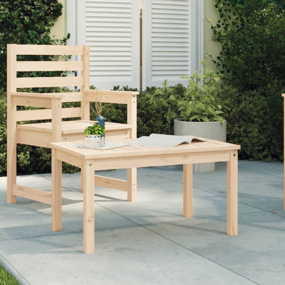 Garden Table 82.5x50.5x45 cm Solid Wood Pine - anydaydirect