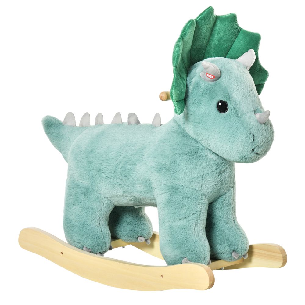 Kids Ride-On Rocking Horse Triceratops-shaped Toy for 36-72 Months - anydaydirect