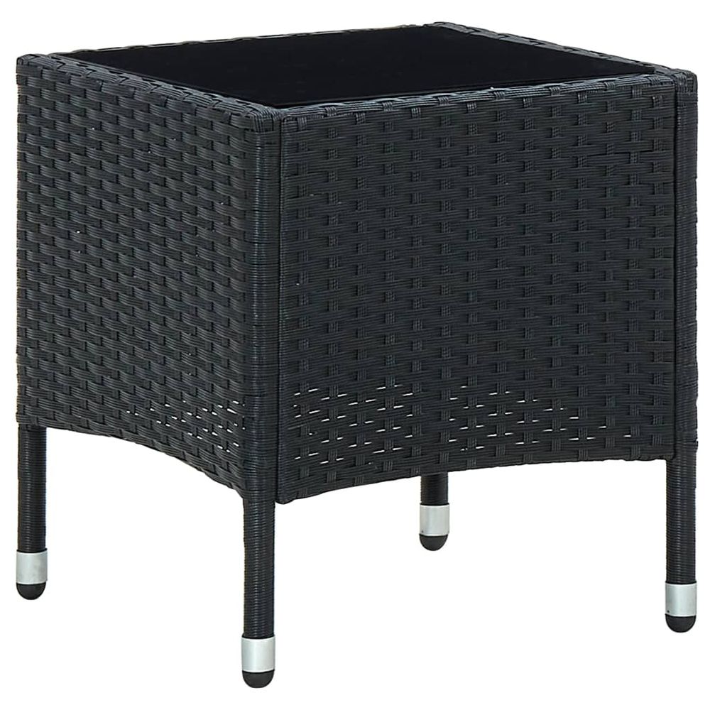 Garden Table Brown 40x40x45 cm Poly Rattan - anydaydirect