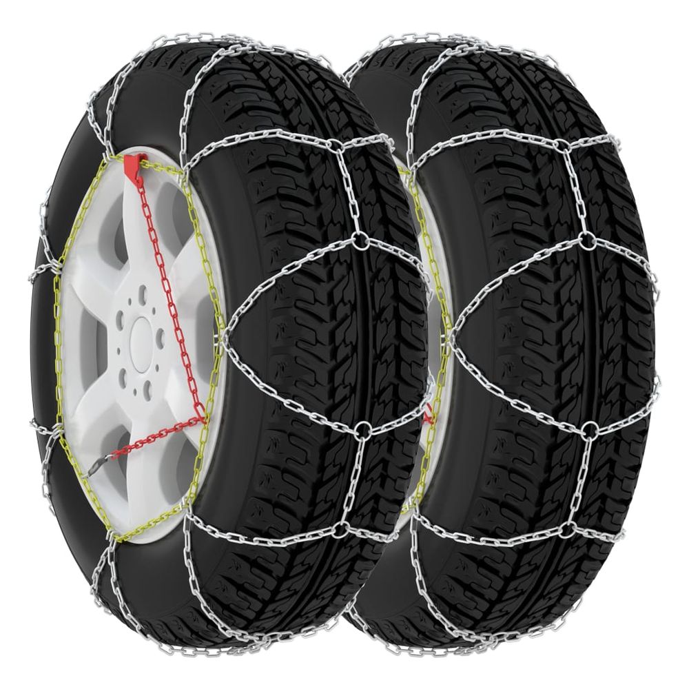 vidaXL Car Tyre Snow Chains 2 pcs 16 mm SUV 4x4 Size 390 - anydaydirect