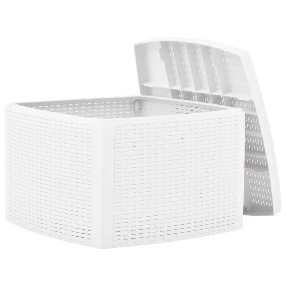 Side Table White 54x54x36.5 cm Plastic - anydaydirect