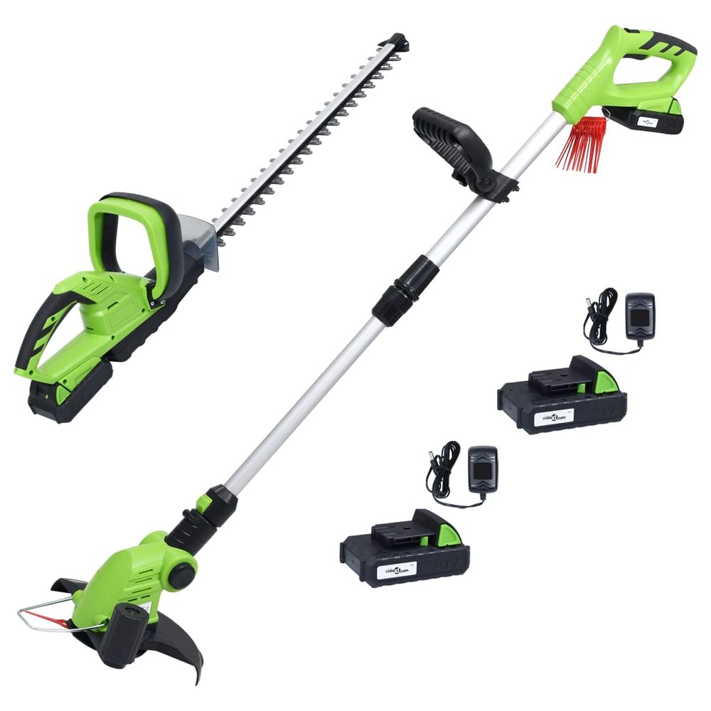 2 Piece Cordless Garden Power Tool Set with Chargers&Batteries - anydaydirect