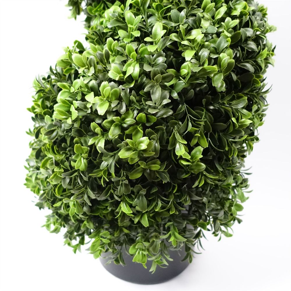 120cm Sprial Buxus Artificial Tree UV Resistant Outdoor - anydaydirect