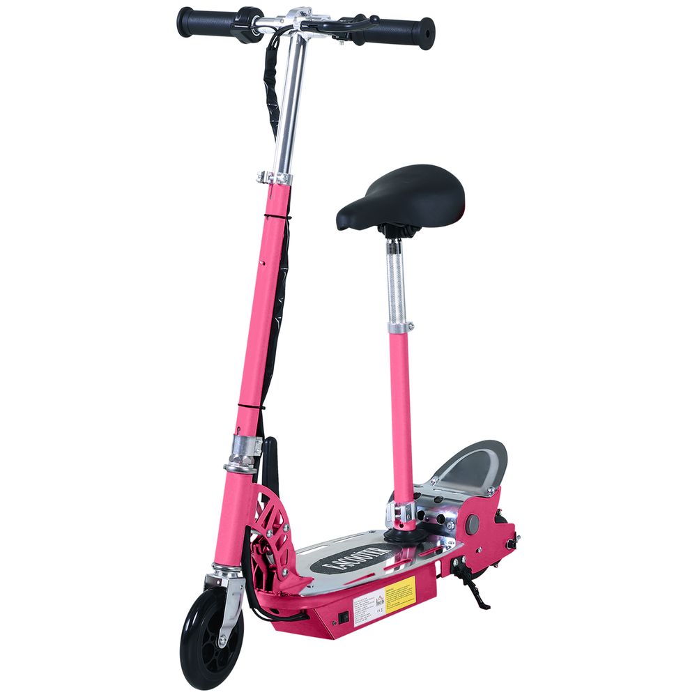Teen Foldable Electric Scooter Electric Battery 120W w/ Brake Kickstand HOMCOM - anydaydirect