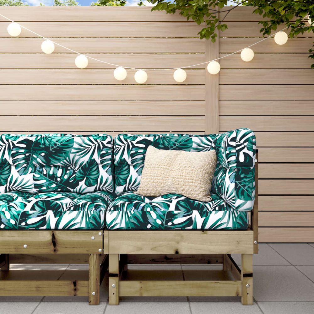 vidaXL Corner Sofa with Cushions Impregnated Wood Pine - anydaydirect