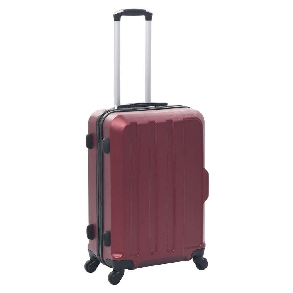 Hardcase Trolley Set 3 pcs Wine Red ABS - anydaydirect
