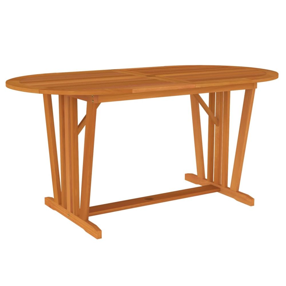 Garden Table 160x85x75 cm Solid Wood Eucalyptus - anydaydirect