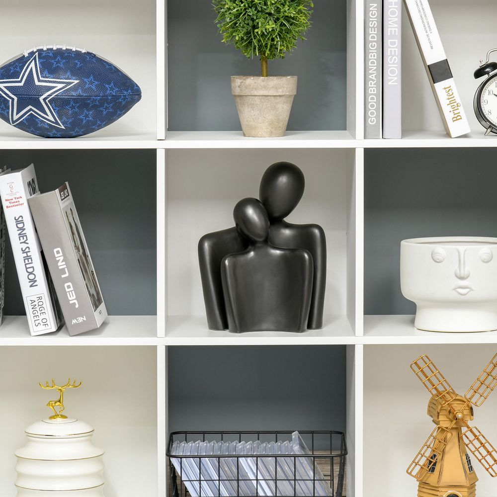 9 Cube Storage Cabinet Bookcase Bookshelf Home Office Shelf, White - anydaydirect