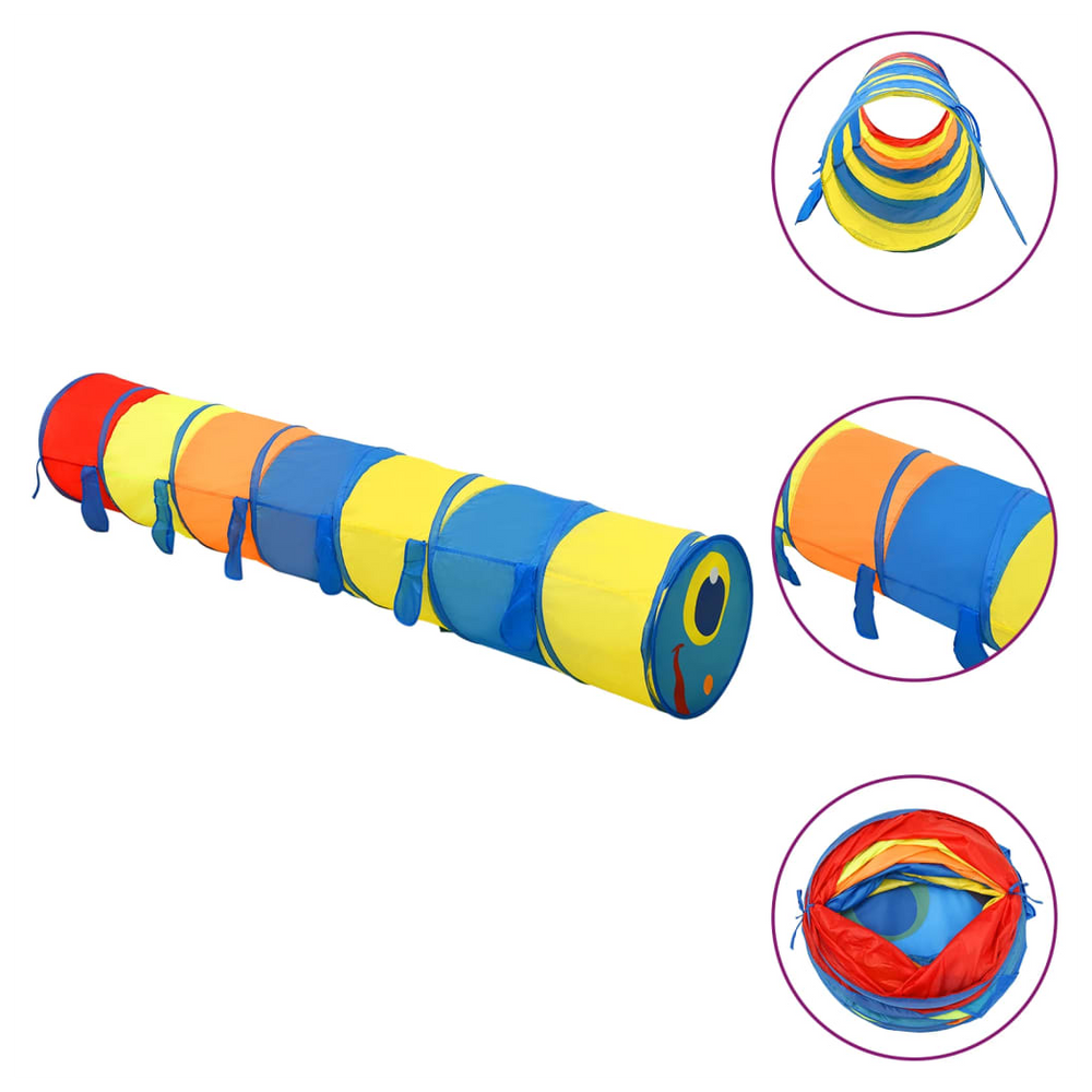 Children Play Tunnel with 250 Balls Multicolour 245 cm Polyester - anydaydirect