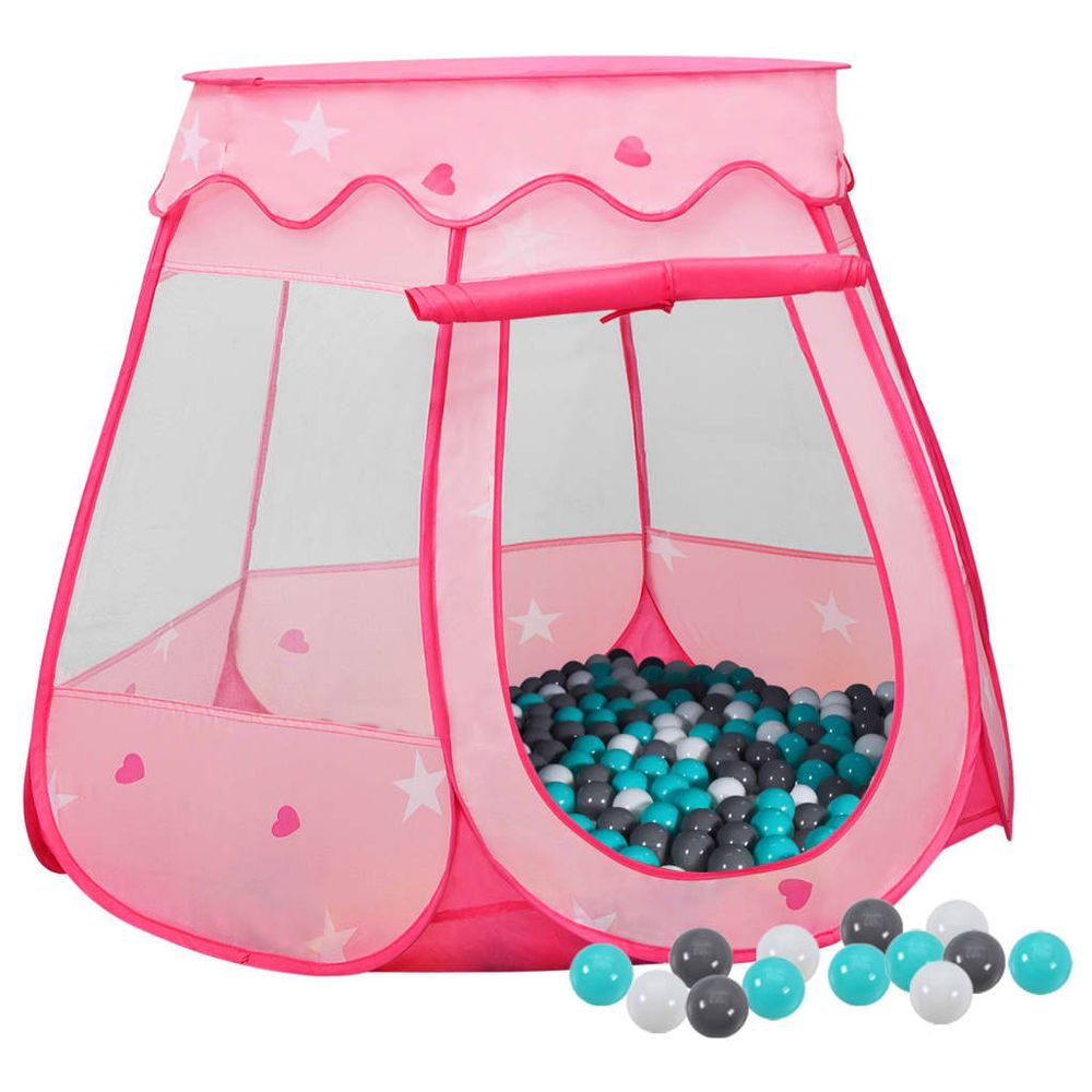 Children Play Tent with 250 Balls Pink 102x102x82 cm - anydaydirect