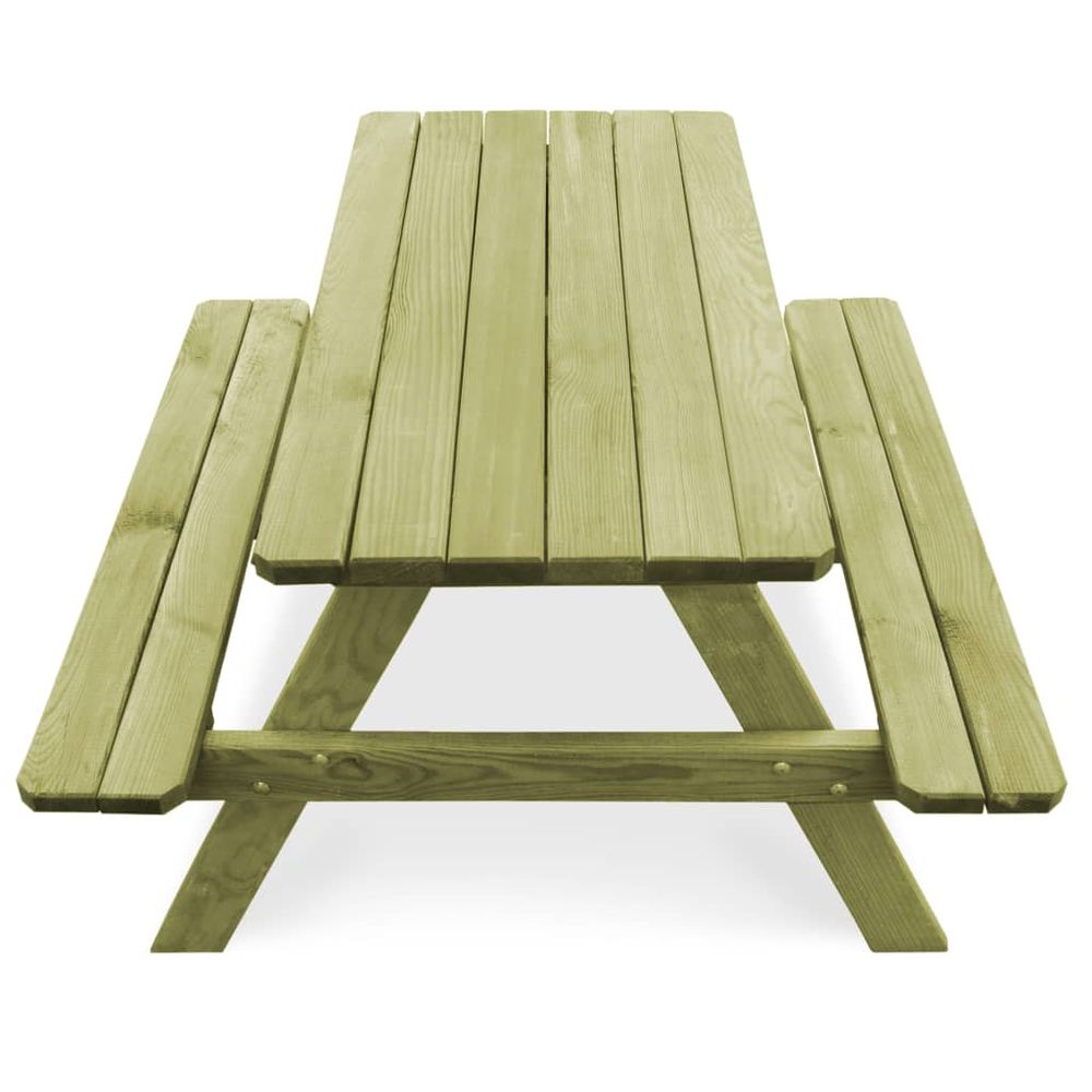 Picnic Table with Benches 90x90x58 cm Impregnated Pinewood - anydaydirect