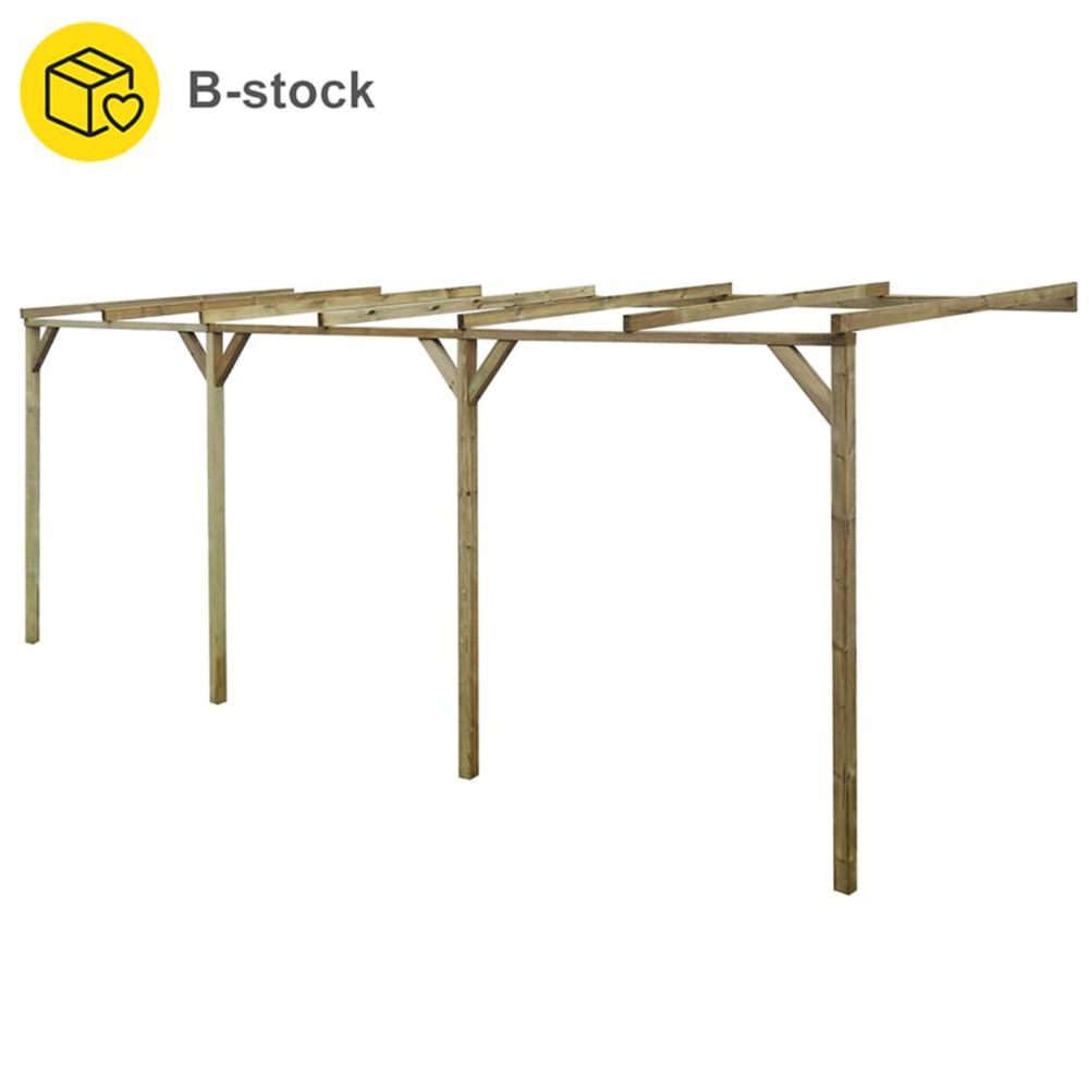 B-Stock Lean-To Pergola 2x6x2.2 m Impregnated Solid Wood Pine - anydaydirect