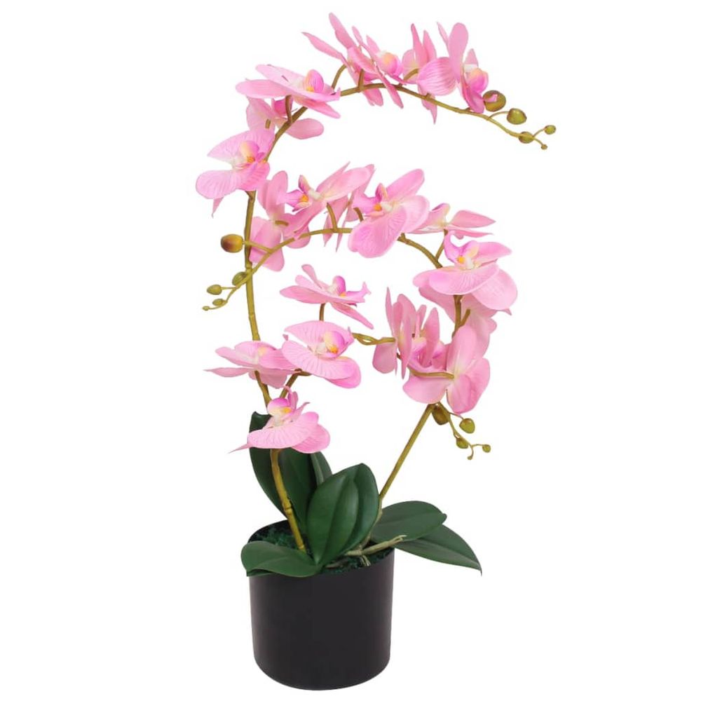 Artificial Orchid Plant with Pot 30 cm - 75cm White, Red, Pink - anydaydirect