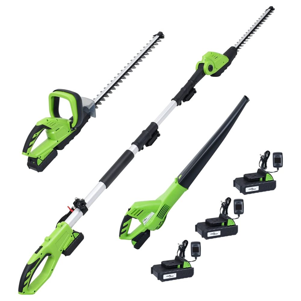 3 Piece Cordless Garden Power Tool Set with Chargers&Batteries - anydaydirect