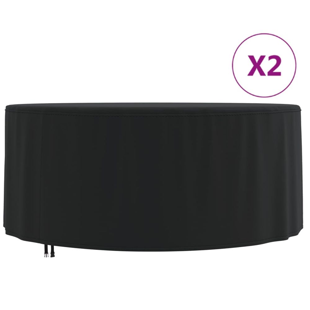 vidaXL Garden Furniture Covers 2 pcs Ø 182x71 cm 420D Oxford Fabric - anydaydirect