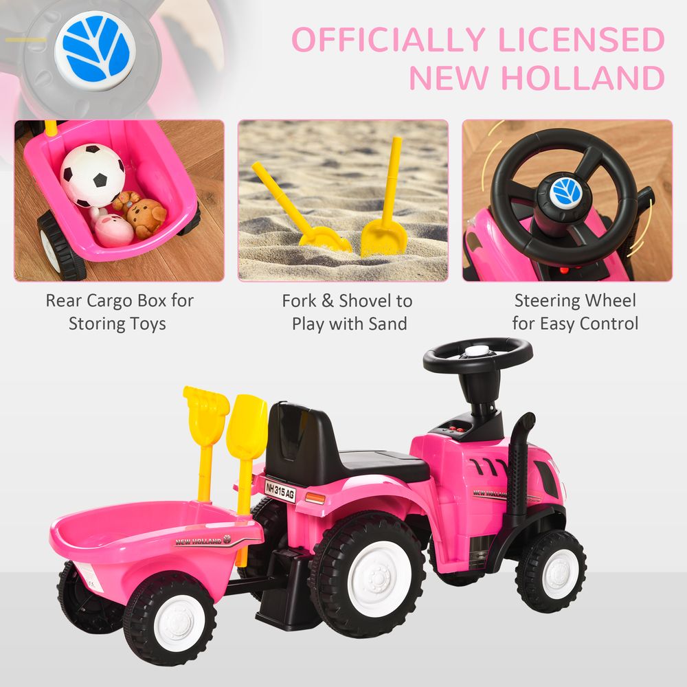 Sliding Car w/Horn No Power Storage Indoor & Outdoor for 12-36 Months Pink - anydaydirect