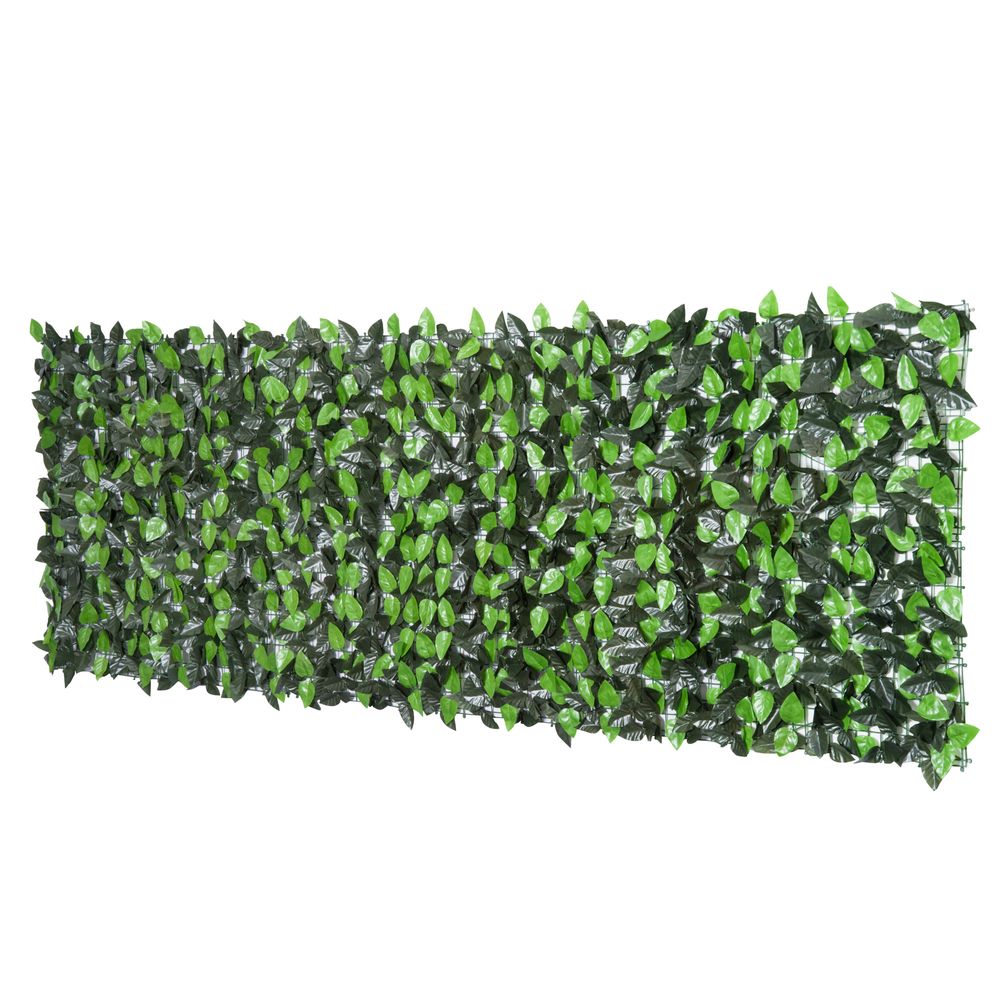 Outsunny Artificial Leaf Hedge Screen Privacy Fence Panel for Garden 3Mx1M - anydaydirect