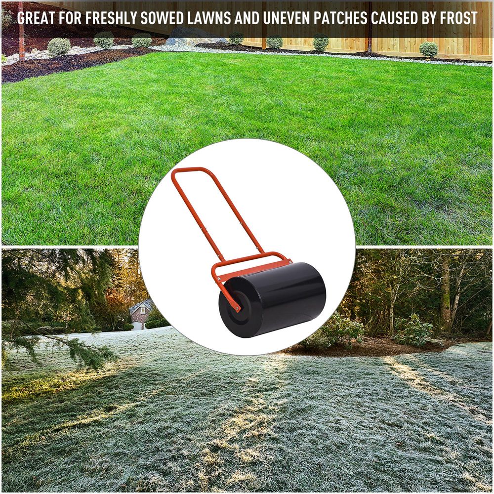 Combination Push/Tow Lawn Roller Filled w/ 38L Sand or Water Garden Outsunny - anydaydirect