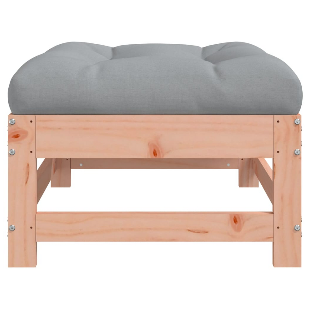 vidaXL Garden Footstool with Cushion Solid Wood Douglas - anydaydirect