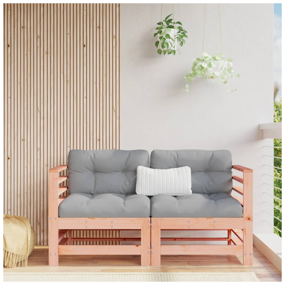 vidaXL Corner Sofas with Cushions 2 pcs Solid Wood Douglas - anydaydirect