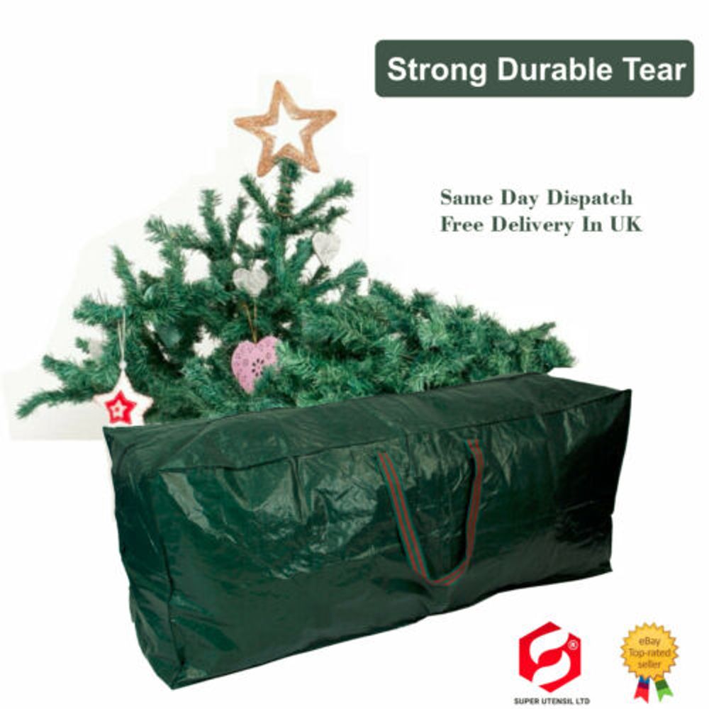 3Pcs Large Heavy Duty XMAS CHRISTMAS TREE Home STORAGE BAG Zip Sack Holder Green - anydaydirect