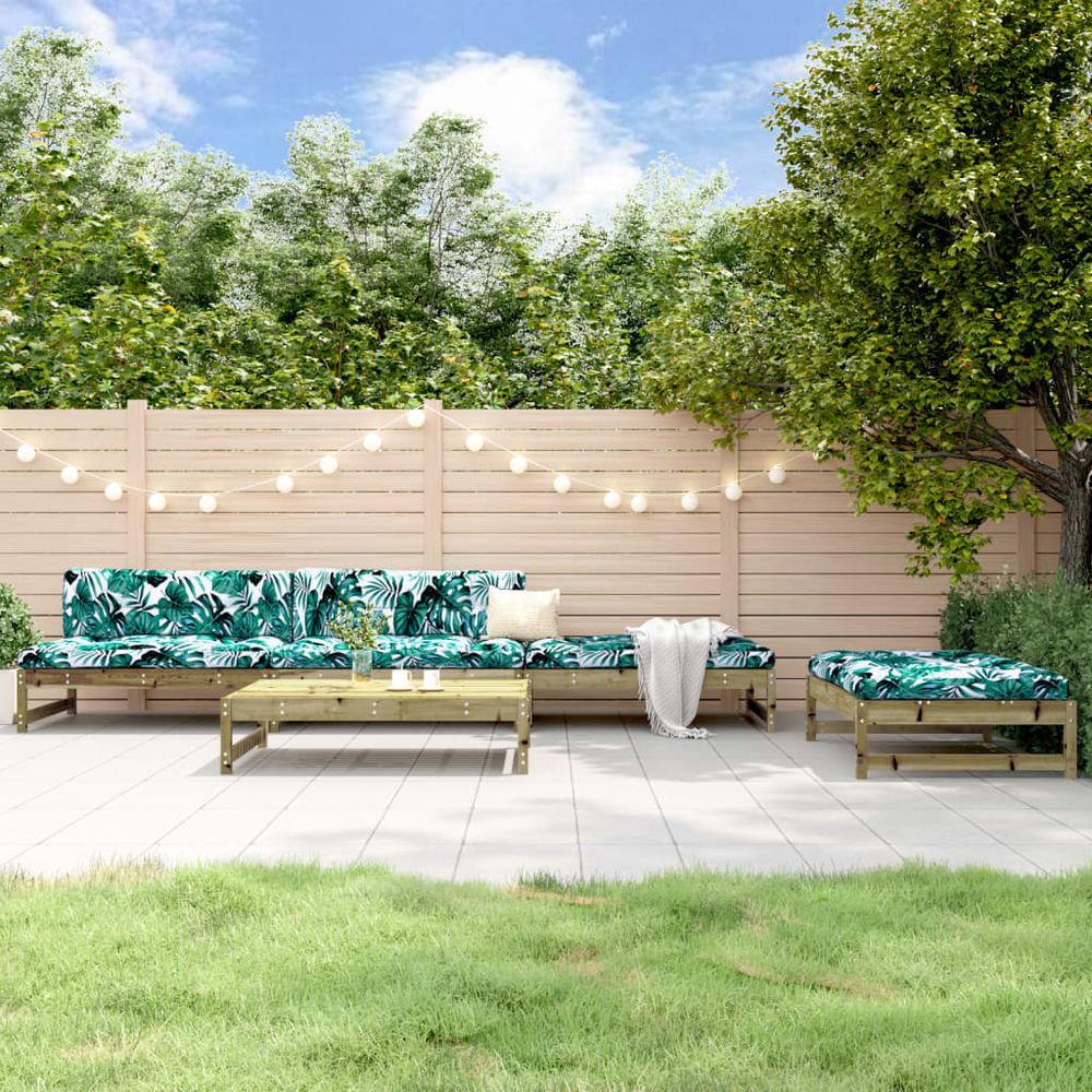 vidaXL 5 Piece Garden Lounge Set Impregnated Wood Pine - anydaydirect