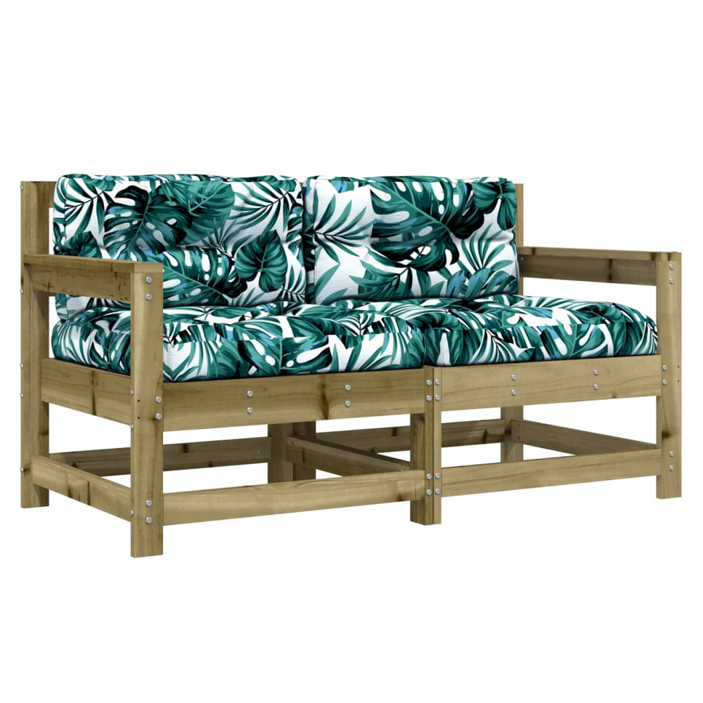 vidaXL Garden Chairs with Cushions 2 pcs Impregnated Wood Pine - anydaydirect