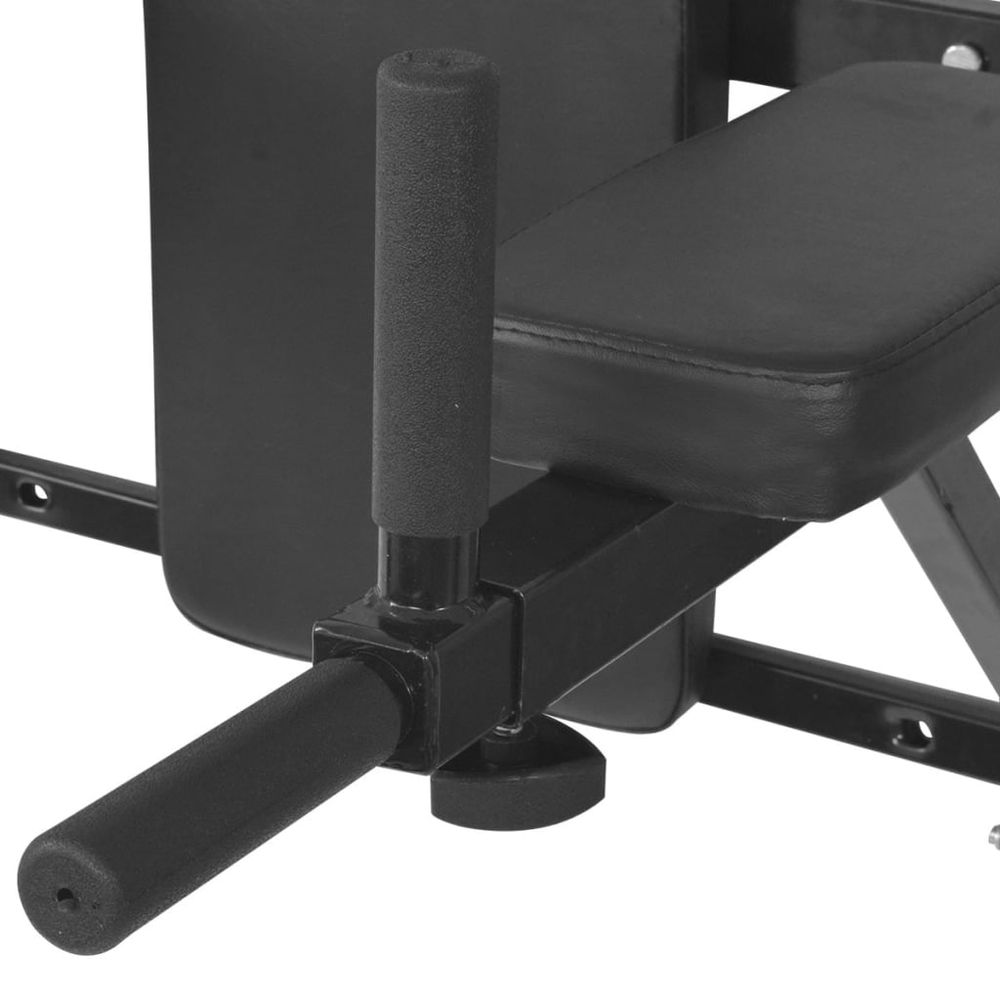 Wall-mounted Fitness Dip Station Black - anydaydirect