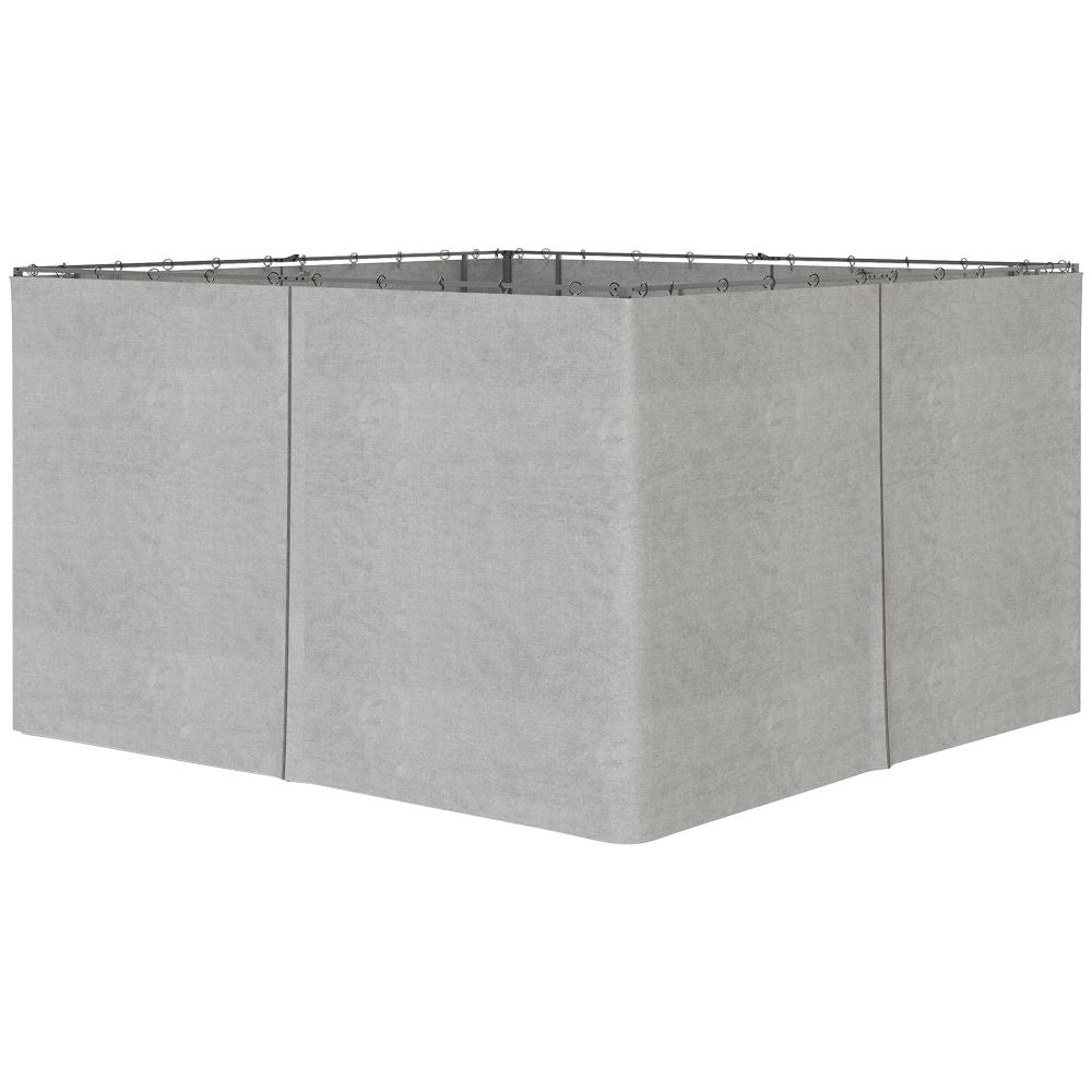 4Pk Gazebo Replacement Sidewalls Privacy Panel for Most 3 x 4m Light Grey - anydaydirect