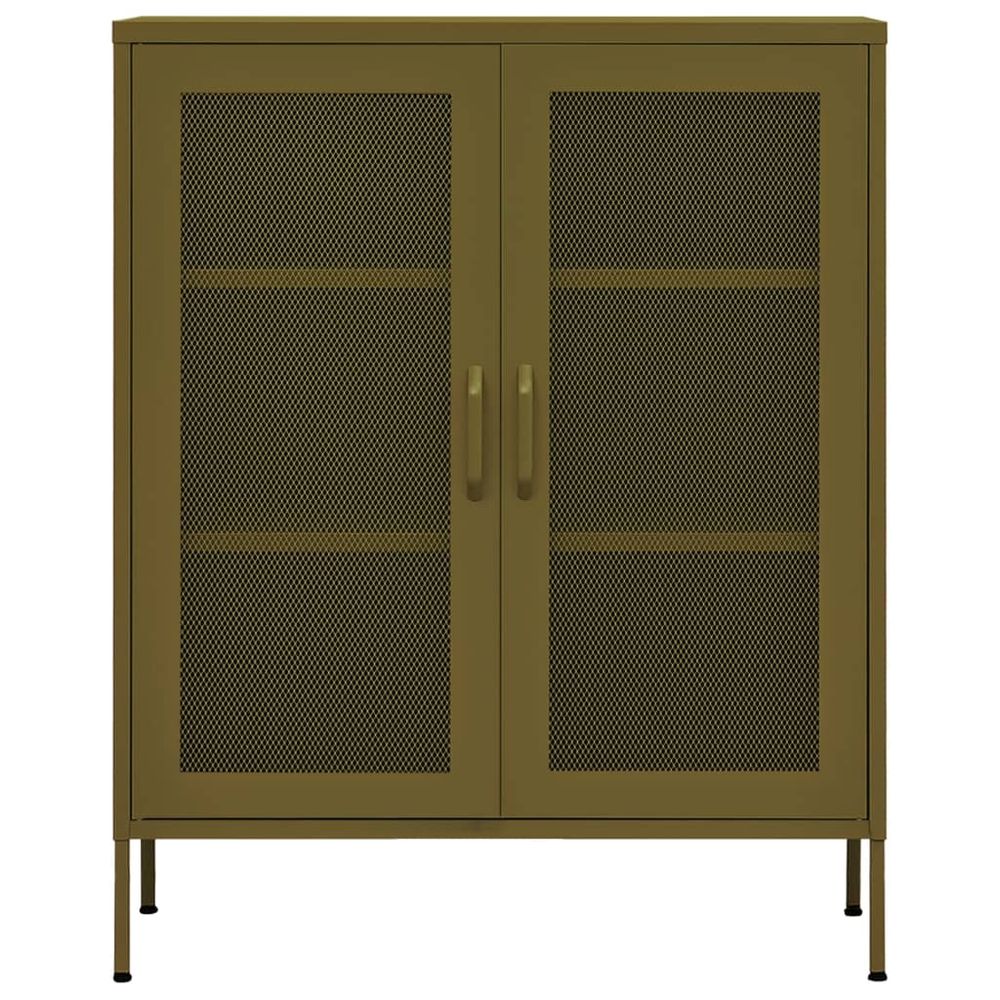 Storage Cabinet Olive Green 80x35x101.5 cm Steel - anydaydirect