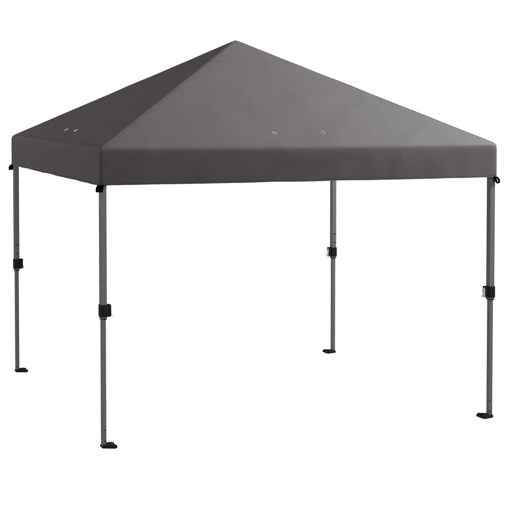 Outsunny 3 x 3(m) Pop Up Gazebo, Instant Shelter with 1-Button Push, Grey - anydaydirect