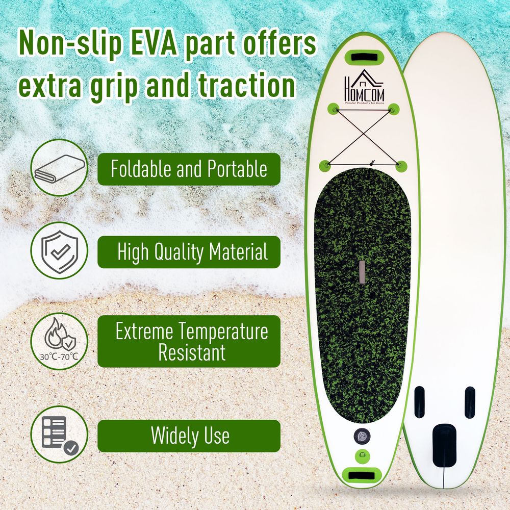 10ft Inflatable Surfing Board W/ Paddle, Fix Bag, Air Pump, Fin HOMCOM - anydaydirect