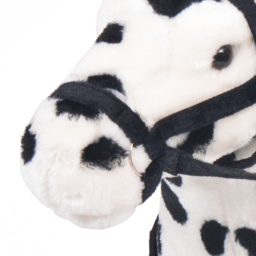 Standing Plush Toy Horse Black and White XXL - anydaydirect