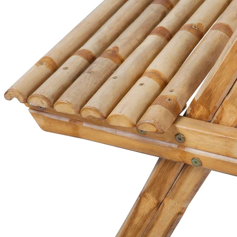 Picnic Table 120x120x78 cm Bamboo - anydaydirect