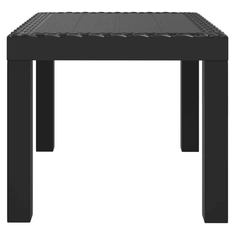 vidaXL Garden Table Anthracite 59x47x40 cm PP - anydaydirect