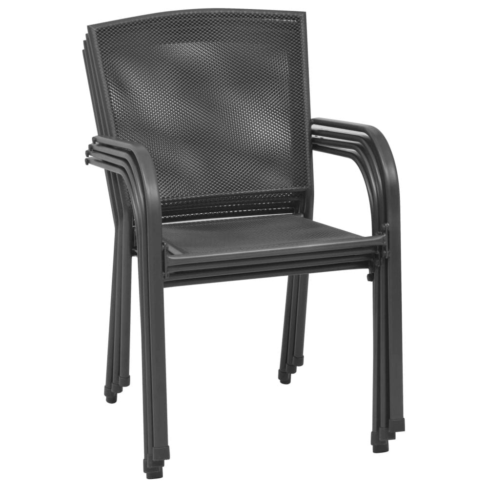 Outdoor Chairs 4 pcs Mesh Design Anthracite Steel - anydaydirect
