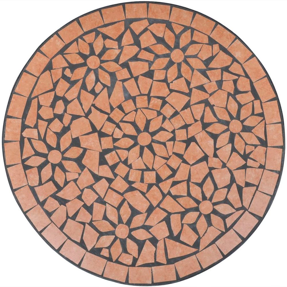 3 Piece Bistro Set Ceramic Tile Terracotta - anydaydirect