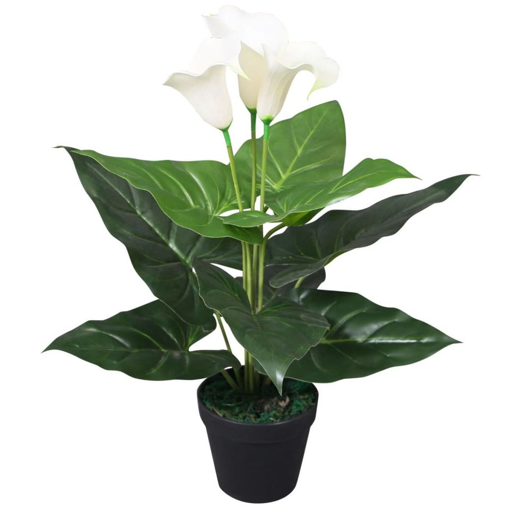 Artificial Calla Lily Plant with Pot 45 cm White - anydaydirect