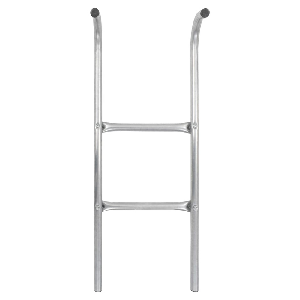 2-Step Trampoline Ladder Steel Silver 72 cm - anydaydirect