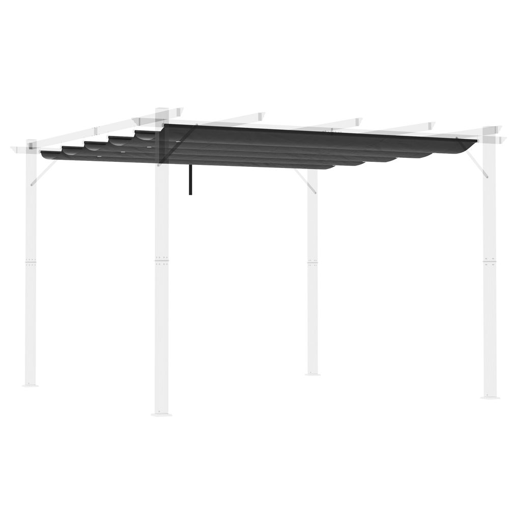 Pergola Shade Cover for 3 x 3m Pergola, Replacement Canopy Fabric Only, Grey - anydaydirect